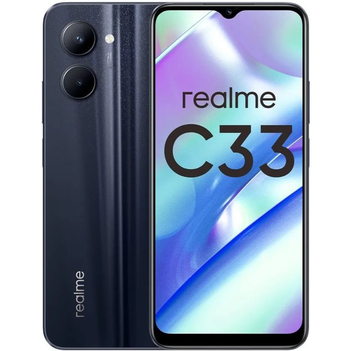 Смартфон Realme C33, 6.5", IPS, 2 sim, 3 Гб, 32 Гб, 50 Мп, 5 Мп, 5000 мАч, черный - фото 51330042