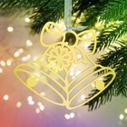 Ёлочная игрушка новогодняя «Колокольчики», 9.8×7.9 см - Фото 4