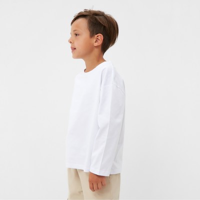 Лонгслив для мальчика KAFTAN, белый, размер 30 (98-104 см)