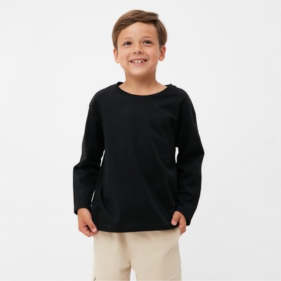Лонгслив детский KAFTAN, размер 30 (98-104 см), чёрный