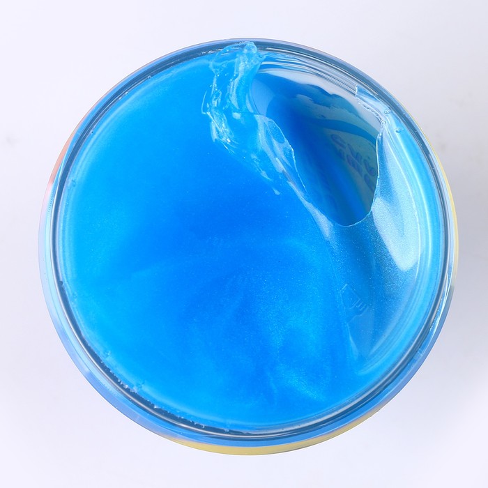 Слайм Плюх ZORRO, перламутровый, капсула 130 гр., голубой - фото 1926776805