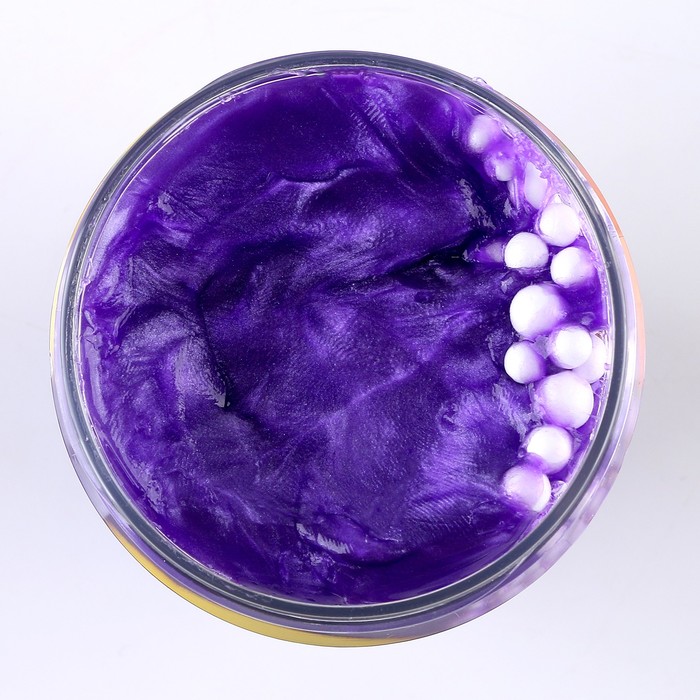 Слайм «Плюх» ZORRO, перламутровый с шариками, капсула 130 г, фиолетовый - фото 1906355875