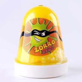 Слайм Плюх ZORRO, перламутровый с шариками, капсула 130 гр., жёлтый 9852787