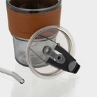 Стакан «Вида», 350 мл, с крышкой и трубочкой, стекло, МИКС - Фото 3