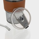 Стакан «Вида», 350 мл, с крышкой и трубочкой, стекло, МИКС - Фото 4