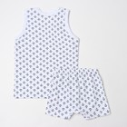 Комплект (майка, боксеры) для мальчика, цвет белый/якорь, рост 116 см - фото 22674646