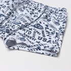 Комплект (майка, боксеры) для мальчика, цвет белый/надписи, рост 122 см - фото 22674705