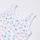 Комплект (майка, трусы) для девочки, цвет белый/звезды, рост 128 см - фото 25302055