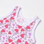 Комплект (майка, трусы) для девочки, цвет белый/кошки, рост 110 см 9879450