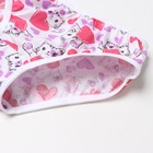 Комплект (майка, трусы) для девочки, цвет белый/кошки, рост 110 см 9879450