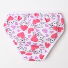 Трусы для девочки, цвет белый/кошки, рост 122 см - фото 25417301