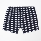 Трусы мужские боксеры, цвет белый/тёмно-синий квадрат, размер 54 - фото 38719111