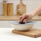 Крышка универсальная Доляна, силикон, d=20 см, цвет серый - Фото 2