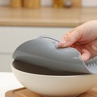 Крышка универсальная Доляна, силикон, d=20 см, цвет серый - Фото 4