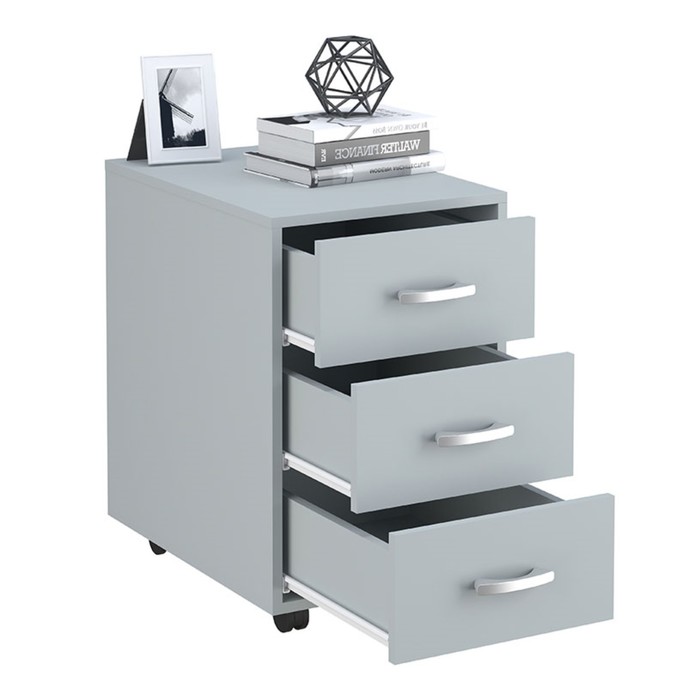 Тумба на колёсах Polini Kids Mirum, с ящиками, 400×550 мм, цвет серый - Фото 1