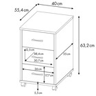Тумба на колёсах Polini Kids Mirum, с ящиками, 400×550 мм, цвет серый - Фото 9