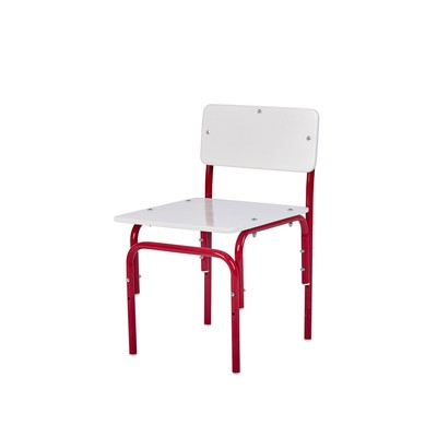 Стульчик детский растущий «Фея. Мой малыш», 0-1 группа, цвет белый/красный