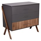 Комод Polini Kids Porto 2200, 51×103×92 см, цвет графит-дуб крафт - Фото 1