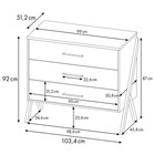 Комод Polini Kids Porto 2200, 51×103×92 см, цвет графит-дуб крафт - Фото 4