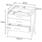 Комод Polini Kids Porto 2200, 51×103×92 см, цвет графит-дуб крафт - Фото 5