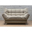 Прямой диван «Люкс 2», механизм клик-кляк, велюр, цвет selfie cream - Фото 1