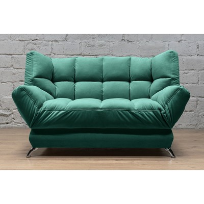 Прямой диван «Люкс 2», механизм клик-кляк, велюр, цвет selfie dusty green