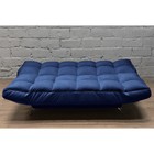 Прямой диван «Люкс 2», механизм клик-кляк, велюр, цвет selfie deep blue - Фото 2
