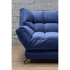 Прямой диван «Люкс 2», механизм клик-кляк, велюр, цвет selfie deep blue - Фото 3