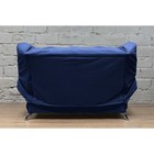 Прямой диван «Люкс 2», механизм клик-кляк, велюр, цвет selfie deep blue - Фото 4