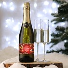 Наклейка на бутылку «Шампанское новогоднее», красная, 12 х 8 см - Фото 2
