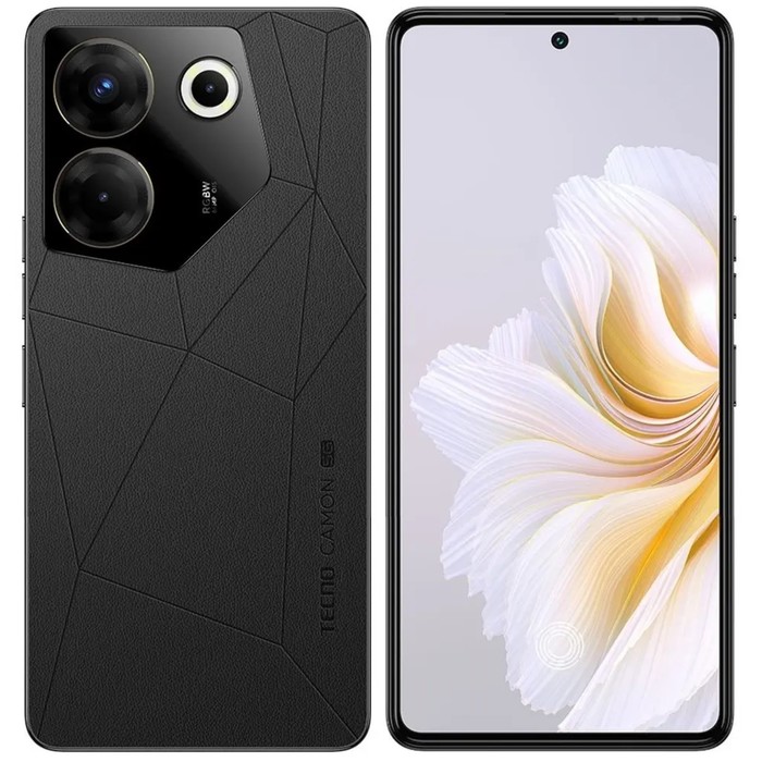 Смартфон Tecno Camon 20 Pro 5G, 6.7", 8 Гб, 256 Гб, 64 Мп, 32 Мп, 2 sim, 5000 мАч, черный - Фото 1