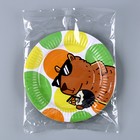 Тарелка одноразовая бумажная "Капибара", 18 см (комплект 10 шт) - фото 24369608