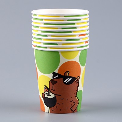 Стакан бумажный «Капибара», 250 мл