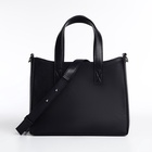 Сумка женская тоут TEXTURA на молнии, 28×13×21 см, синяя - Фото 4