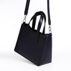 Сумка женская тоут TEXTURA на молнии, 28×13×21 см, синяя - Фото 8