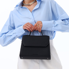 Сумка женская мессенджер TEXTURA на магните, 25×11×20 см, чёрная - Фото 3