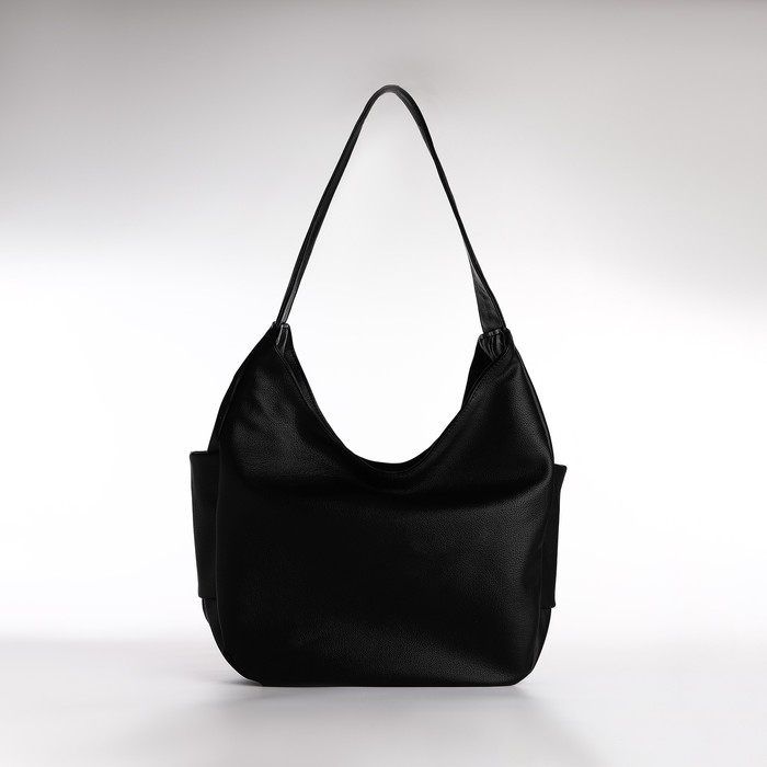 Сумка женская TEXTURA, мешок, большого размера, цвет чёрный - Фото 1