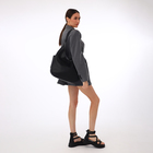 Сумка женская на молнии TEXTURA, большой размер, цвет чёрный - фото 25277057