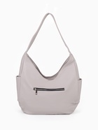 Сумка - мешок женская TEXTURA, на молнии, 38×12×27 см, светло-серая - Фото 6
