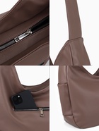 Сумка - мешок женская TEXTURA, на молнии, 38×12×27 см, коричневая - Фото 4