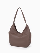 Сумка - мешок женская TEXTURA, на молнии, 38×12×27 см, коричневая - Фото 5