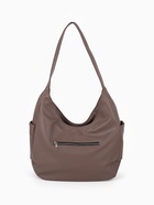 Сумка - мешок женская TEXTURA, на молнии, 38×12×27 см, коричневая - Фото 6