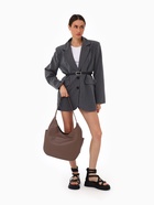 Сумка - мешок женская TEXTURA, на молнии, 38×12×27 см, коричневая - Фото 12