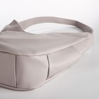 Сумка - мешок женская на молнии TEXTURA, 29×10×22 см, светло-серая - Фото 6