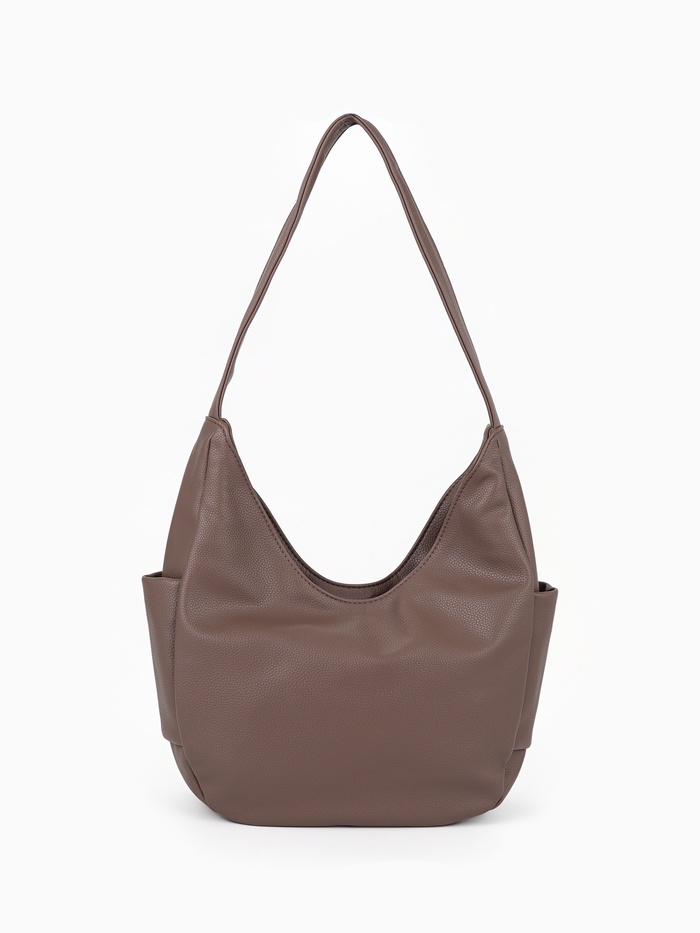 Сумка - мешок женская на молнии TEXTURA, 29×10×22 см, коричневая