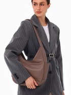 Сумка - мешок женская на молнии TEXTURA, 29×10×22 см, коричневая 9890100