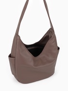 Сумка - мешок женская на молнии TEXTURA, 29×10×22 см, коричневая - Фото 11