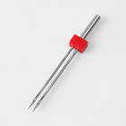 Иглы для бытовых швейных машин, двойные, 2 шт, №70/1,4 - Фото 2