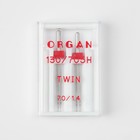 Иглы для бытовых швейных машин, двойные, 2 шт, №70/1,4 - Фото 3