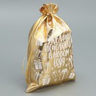 Мешочек подарочный парча «Желания исполняются», 16 х 24 см +/- 1.5 см, Новый год - Фото 2